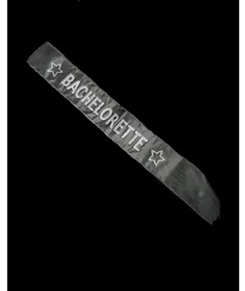 Bachelorette Sash  With Stones - Black — image 2 of 2