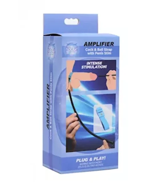 Amplifier Cock & Ball Strap With Penis Stim - Blue — image 6 of 8