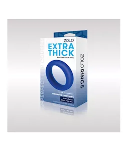 Extra Thick Silicone Cock Ring - Blue — image 4 of 4