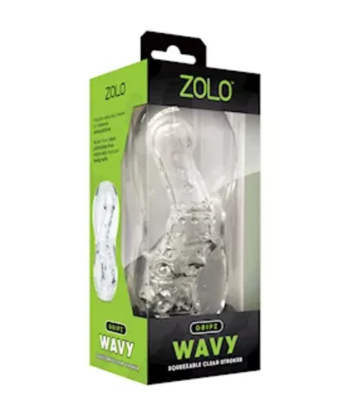 Zolo Gripz Wavy Stroker - Clear - 5.5 Inch — image 4 of 4