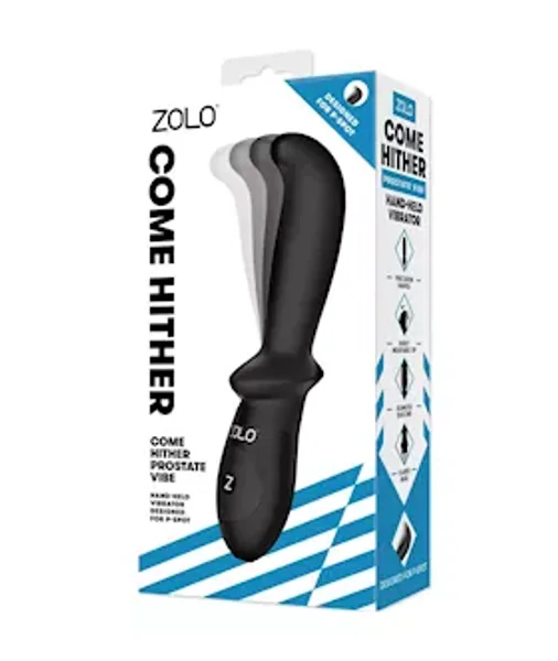 Zolo Come Hither Prostate Vibe - Black - 7.5 Inch — image 6 of 6