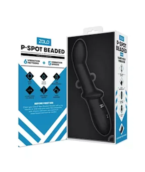Zolo Rotating Beads P-spot Vibe - Black - 8 Inch — image 5 of 6