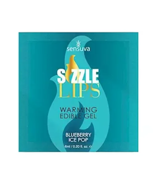 Sizzle Lips Blueberry Ice Pop Warming Gel - Single Use Packet - 6ml — image 2 of 2