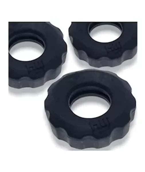 Super Huj - 3-Pack Cockrings - Tar Ice