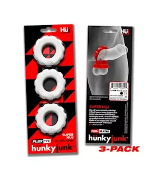 Super Huj - 3-Pack Cockrings - White Ice — image 12 of 12