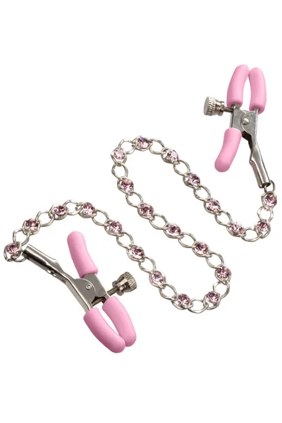 California Exotic Nipple Play Adjustable Nipple Clamps with Crystal Chain — image 7 of 10