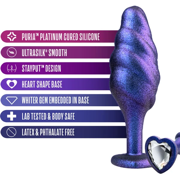 Anal Adventures Matrix Bumped Bling Silicone Butt Plug By Blush - Sapphire — image 21 of 22