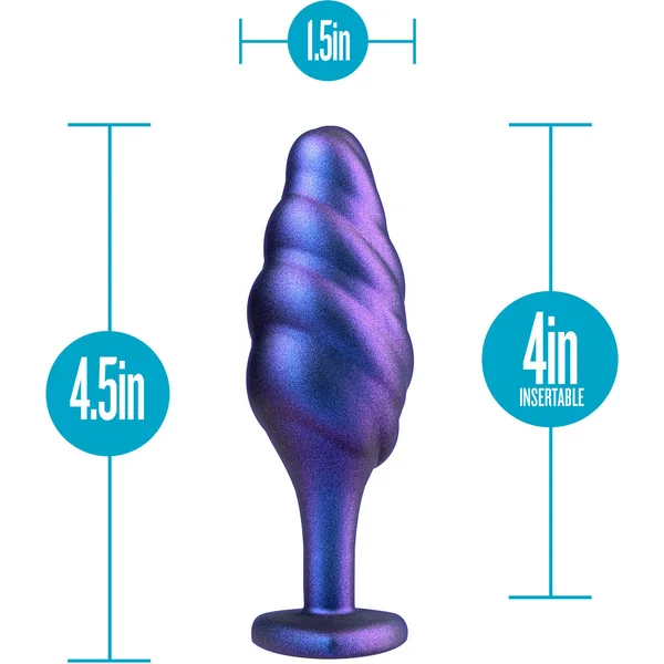 Anal Adventures Matrix Bumped Bling Silicone Butt Plug By Blush - Sapphire — image 20 of 22
