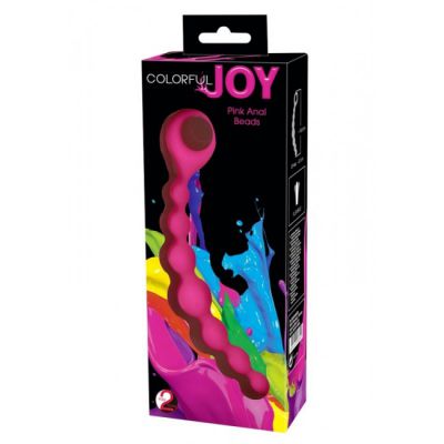 Colourful Joy Pink Silicone Anal Beads