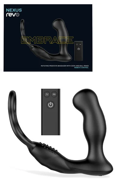 Nexus Revo Embrace Rotating Prostate & Perineum Massager with Dual Cock Rings — image 7 of 12