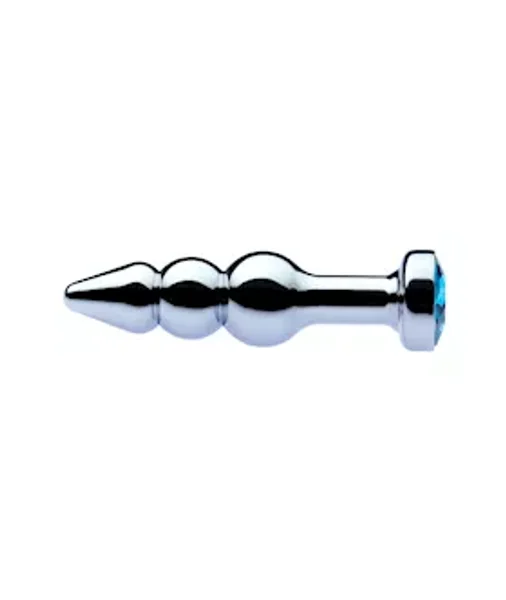 Kink Range Jeweled Bulbed Butt Plug - Light Blue - 4.1 Inch — image 4 of 4