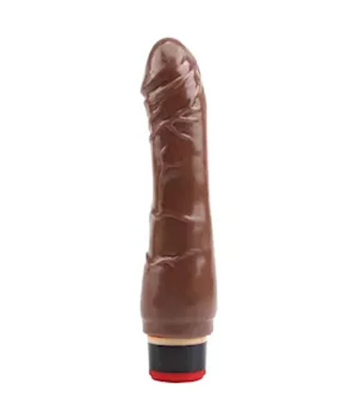 Real Touch Vibrating Cock - 8.2 Inch - Brown - 8.2 Inch — image 4 of 5