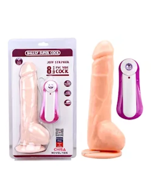Jeff Stryker Vibrating Dildo - Flesh - 8.9 Inch — image 4 of 4