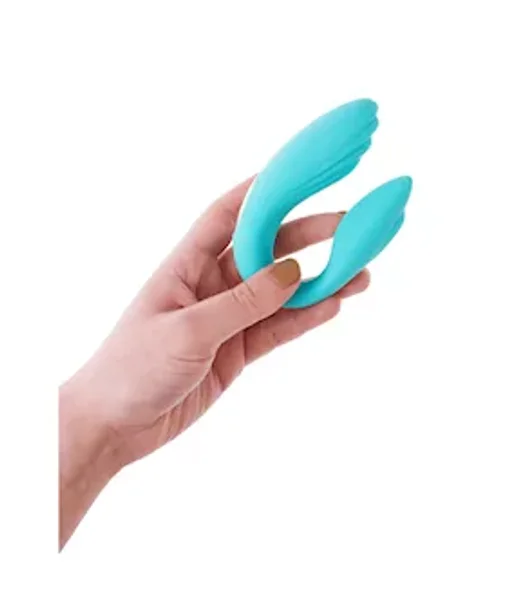 Share Satisfaction Gaia Remote Controlled Couples Vibrator - Teal — image 9 of 10