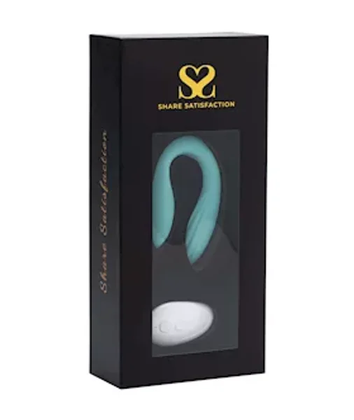 Share Satisfaction Gaia Remote Controlled Couples Vibrator - Teal — image 10 of 10