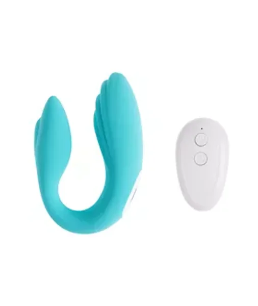 Share Satisfaction Gaia Remote Controlled Couples Vibrator - Teal — image 6 of 10