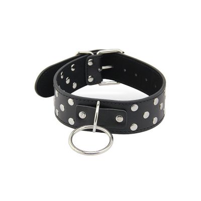 Berlin Baby Adjustable Vegan Leather Studded Collar