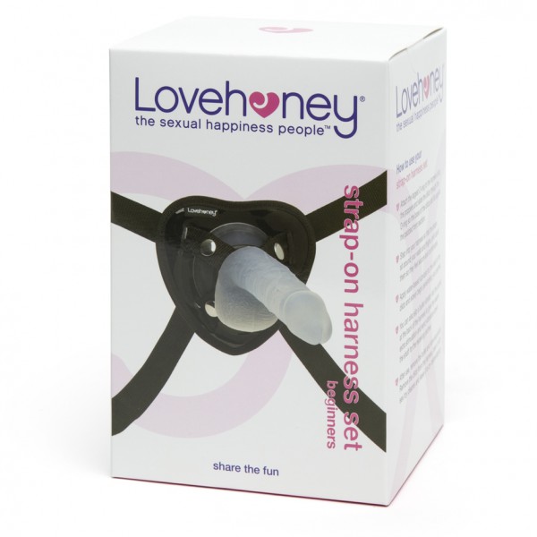 Lovehoney Beginner's Unisex Clear Strap-On Harness Kit 6 Inch