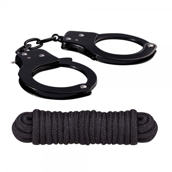 Sex Extra Metal Handcuffs and 3 Metre Bondage Rope