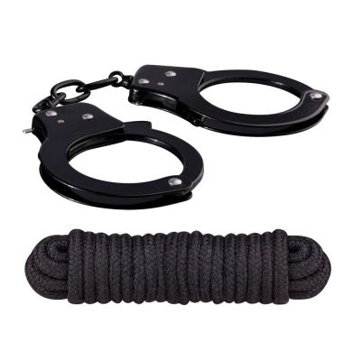 Sex Extra Metal Handcuffs and 3 Metre Bondage Rope