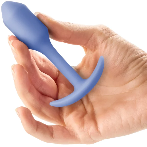 b-Vibe Snug Plug 1 Small Silicone Weighted Butt Plug - Violet — image 8 of 13