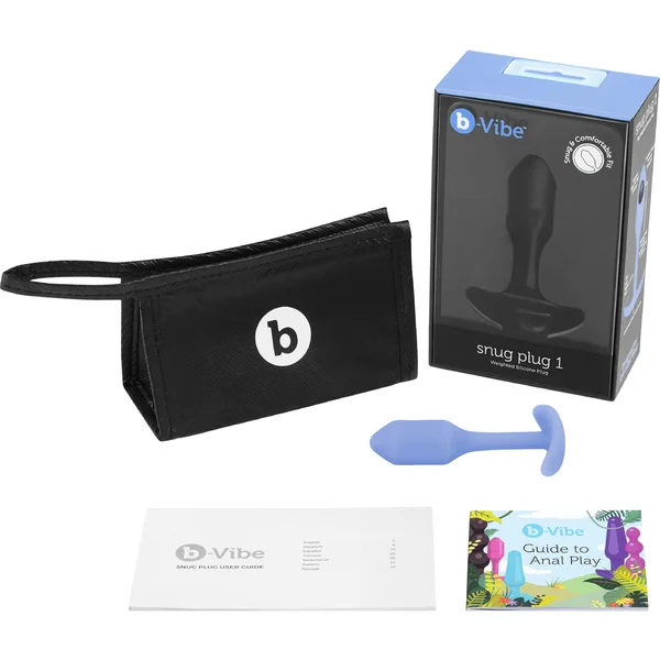 b-Vibe Snug Plug 1 Small Silicone Weighted Butt Plug - Violet — image 11 of 13