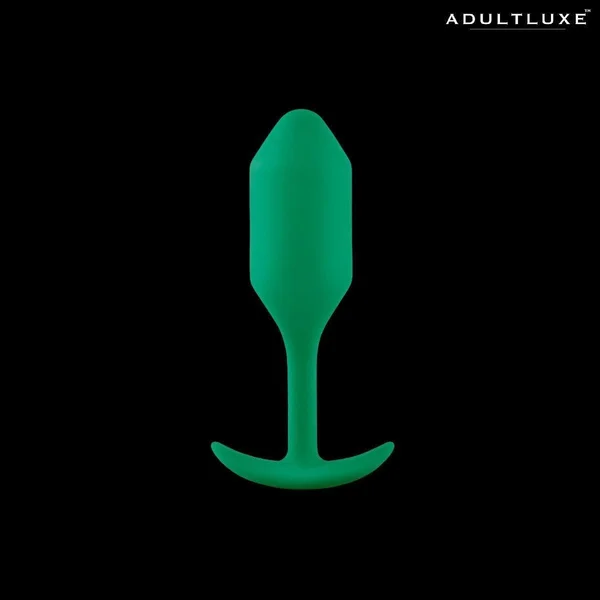 b-Vibe Snug Plug 2 Medium Silicone Weighted Butt Plug - Green — image 7 of 7