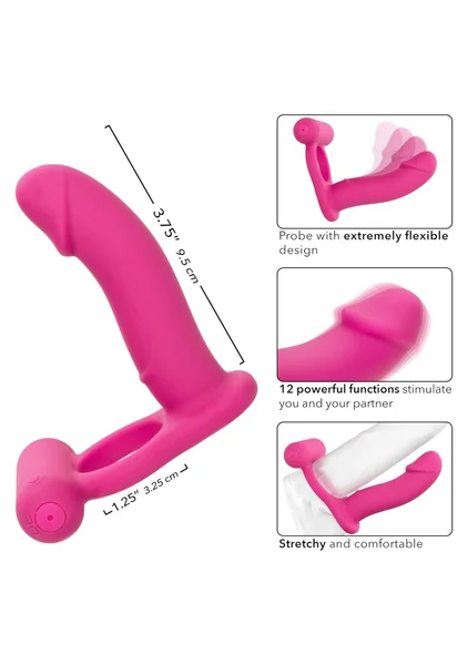 Silicone Rechargeable Double Diver Vibrating Cock Ring By CalExotics — image 23 of 25
