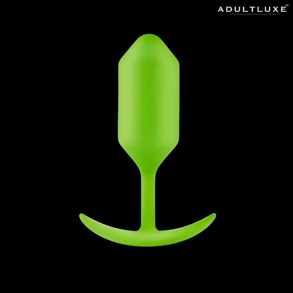 b-Vibe Snug Plug 3 Large Silicone Weighted Butt Plug - Lime — image 7 of 7