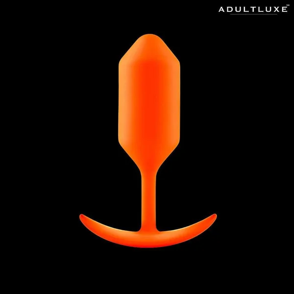b-Vibe Snug Plug 3 Large Silicone Weighted Butt Plug - Orange — image 7 of 7