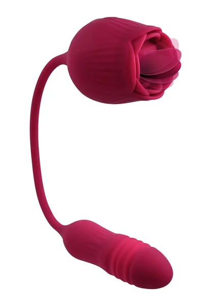 Wild Rose Rechargeable Silicone Dual Clitoral Stimulator By Evolved Novelties - Red — image 20 of 23