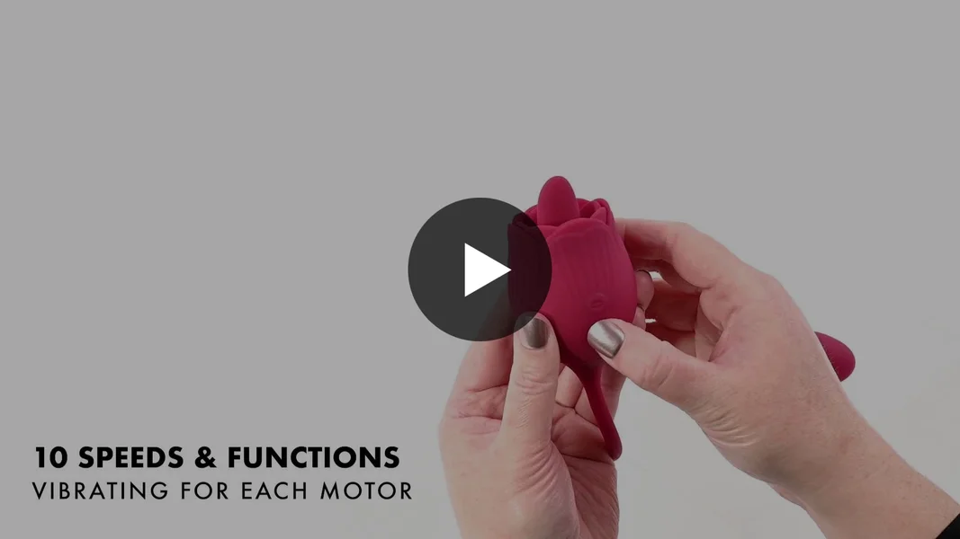 Wild Rose Rechargeable Silicone Dual Clitoral Stimulator By Evolved Novelties - Red — image 23 of 23