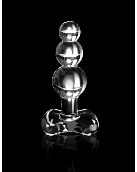 Icicles No 47 Beaded Glass Butt Plug with T-Bar Base