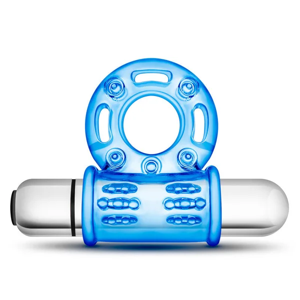 Stay Hard 10 Function Vibrating Bull Ring Blue — image 18 of 24