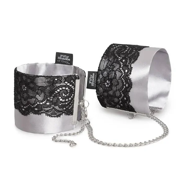 Fifty Shades - Play Nice Satin Wrist Cuffs — image 4 of 6