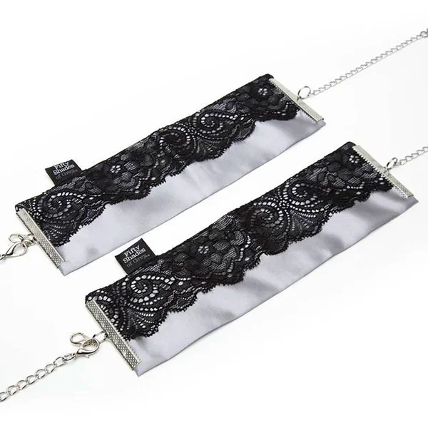 Fifty Shades - Play Nice Satin Wrist Cuffs — image 6 of 6