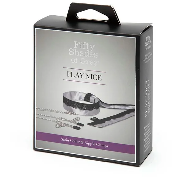 Fifty Shades - Play Nice Satin Collar &amp; Nip Clamps — image 7 of 10