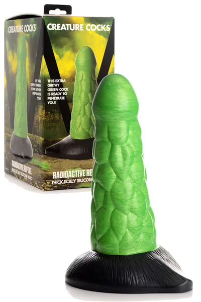 Creature Cocks Radioactive Reptile - 7.5" Thick Scaly Silicone Dildo — image 6 of 10