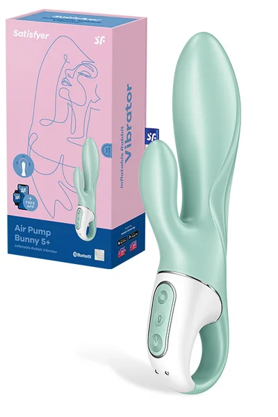 Satisfyer Air Pump Bunny 5 8" Inflatable Rabbit Vibrator with App Control — image 10 of 14