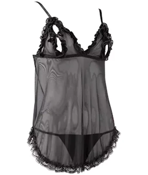 Slit Cup Babydoll - Black - 2xl — image 4 of 5