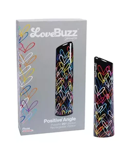 Love-buzz Positive Angle Designer G-spot Vibrator - Black - 6.5 Inch — image 7 of 8