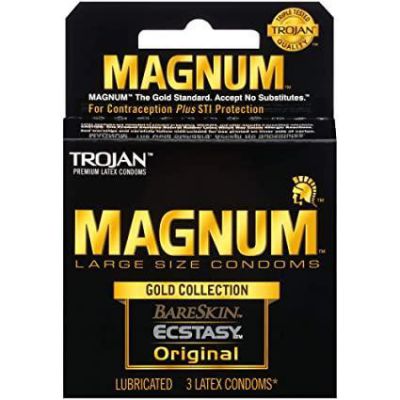Trojan Magnum Gold Collection Large Size Lubricated Condoms 3 Pack