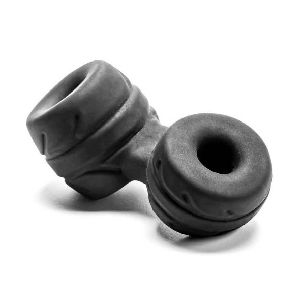 Cock Ring & Ball Stretcher Black Penis Enhancer by Perfect Fit Brand