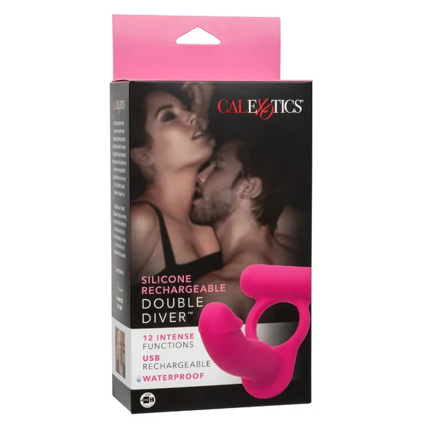 Silicone Rechargeable Double Diver - Pink — image 23 of 25
