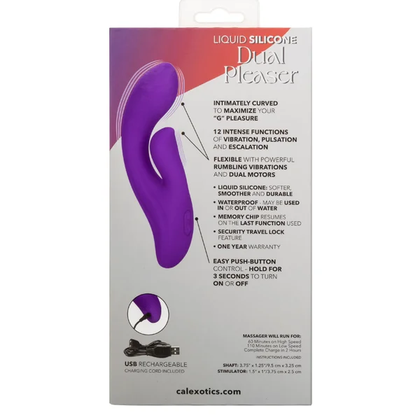 Stella Liquid Silicone Dual Pleaser - Purple — image 20 of 25