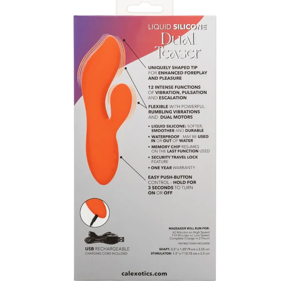 Stella Liquid Silicone Dual Teaser - Orange — image 20 of 25