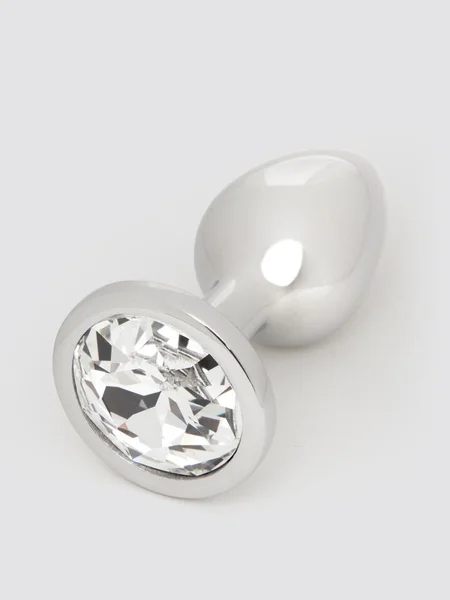 Lovehoney Luxury Crystal Stainless Steel Silver Butt Plug 2.5 Inch — image 6 of 6