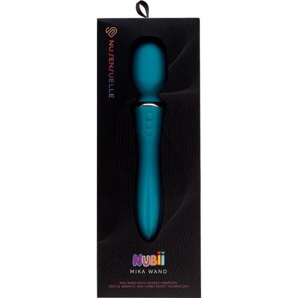 Nubii Mika Silicone Rechargeable Waterproof Mini Wand Massager By Nu Sensuelle - Blue — image 6 of 6