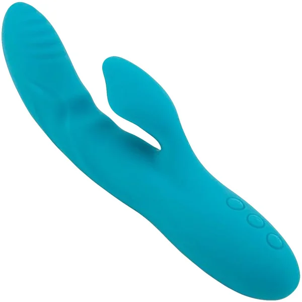 Nubii Kiah 17+3 Function Rabbit Rechargeable Silicone Dual Stim Vibrator By Nu Sensuelle - Blue — image 11 of 12