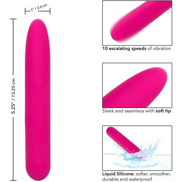 Bliss Liquid Silicone Rechargeable Waterproof Vibrator - Pink — image 23 of 25